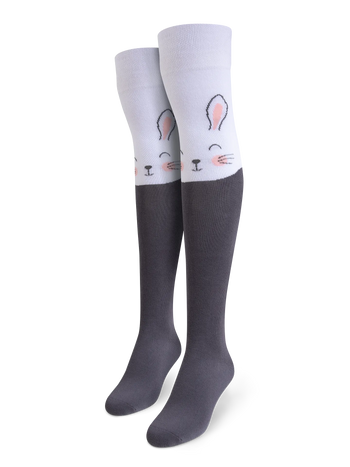 Calcetines alegres por encima de la rodilla Conejo