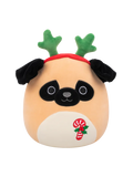 Squishmallows Prince, El Pug Marrón Con Barriguita Blanca, 20 cm