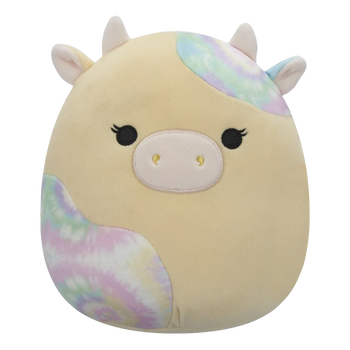 Squishmallows Rina, la vaca amarilla con manchas tie-dye, 20 cm