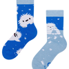 Calcetines infantiles alegres de inverno Pequeño yeti