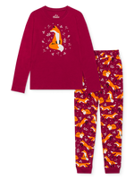 Pijama alegre para mujer Zorro y hojas