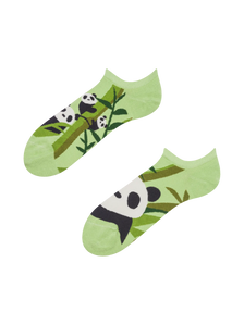 Calcetines sneakers alegres Pandas y bambú