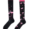 Calcetines hasta la rodilla alegres Flamencos y corazones