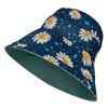 Sombrero alegre de pescador para mujer Flor de margarita