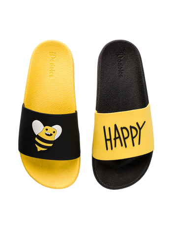 Chanclas infantiles alegres Sé feliz