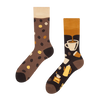 Calcetines alegres de bambú Granos de café
