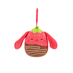 Squishmallows Clip-On Gunda la Conejita Fresa Bañada en Chocolate, 9 cm