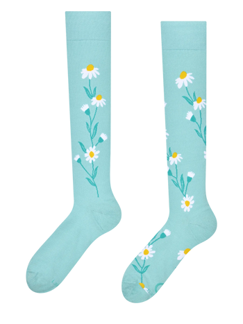 Calcetines hasta la rodilla alegres Camomila turquesa