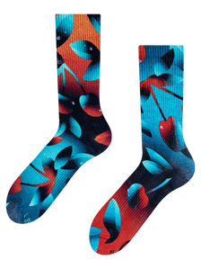 Calcetines acanalados Cerezas oscuras