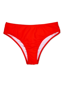 Bragas de bikini de cintura media Rojo vivo