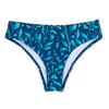Bragas de bikini de cintura media Flores turquesa