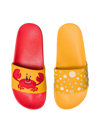 Chanclas infantiles alegres Cangrejo feliz