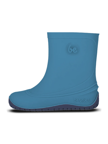 Botas de agua barefoot para niños Be Lenka Pudds - Azul agua