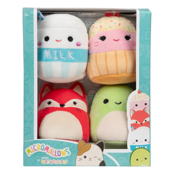 Squishmallows Micromallows Pack de 4 - Fifi, Henry, Melly, Clara