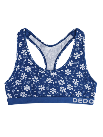 Bralette alegre para mujer Estampado azul