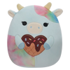 Squishmallows Caedia la Vaca con Manchas Azules, 20 cm