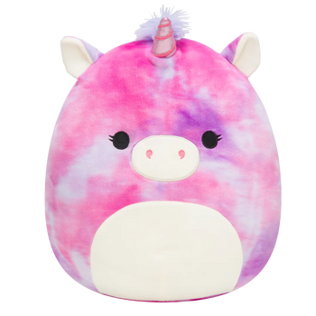 Squishmallows Lola el Unicornio morado y rosa, 20 cm