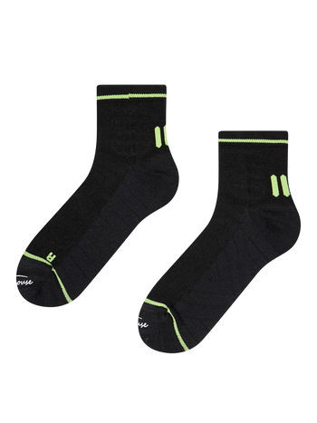Calcetines tobilleros de senderismo para hombre, negro