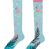 Calcetines hasta la rodilla alegres Amor por los flamencos