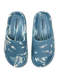 Chanclas de plataforma para mujer en mármol verde turquesa oscuro