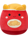 Squishmallows Ansel la Bolsa Roja de Patatas Fritas, 20 cm