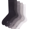Calcetines normales, paquete de 5 pares, Negro y blanco clásico