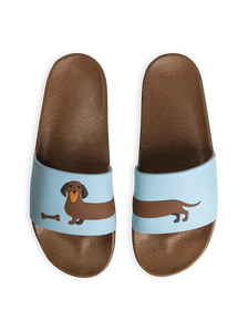 Chanclas alegres Perro salchicha largo