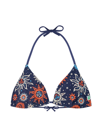 Top triangular alegre de bikini Oriente