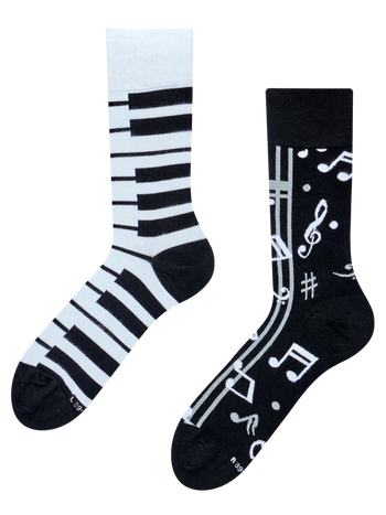 Calcetines alegres de bambú Música de piano
