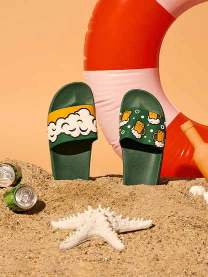 Chanclas alegres Cerveza y burbujas