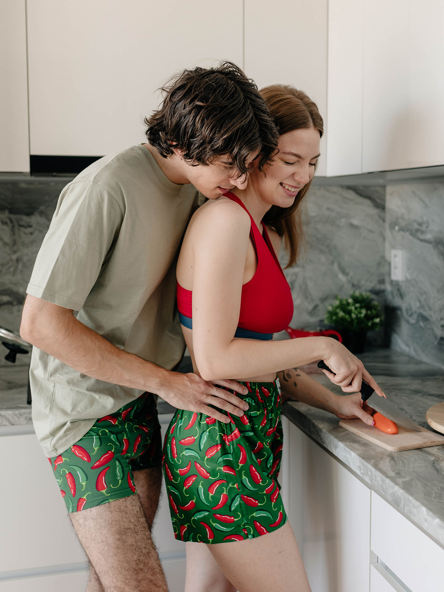 Bóxeres alegres para hombre Pimientos picantes