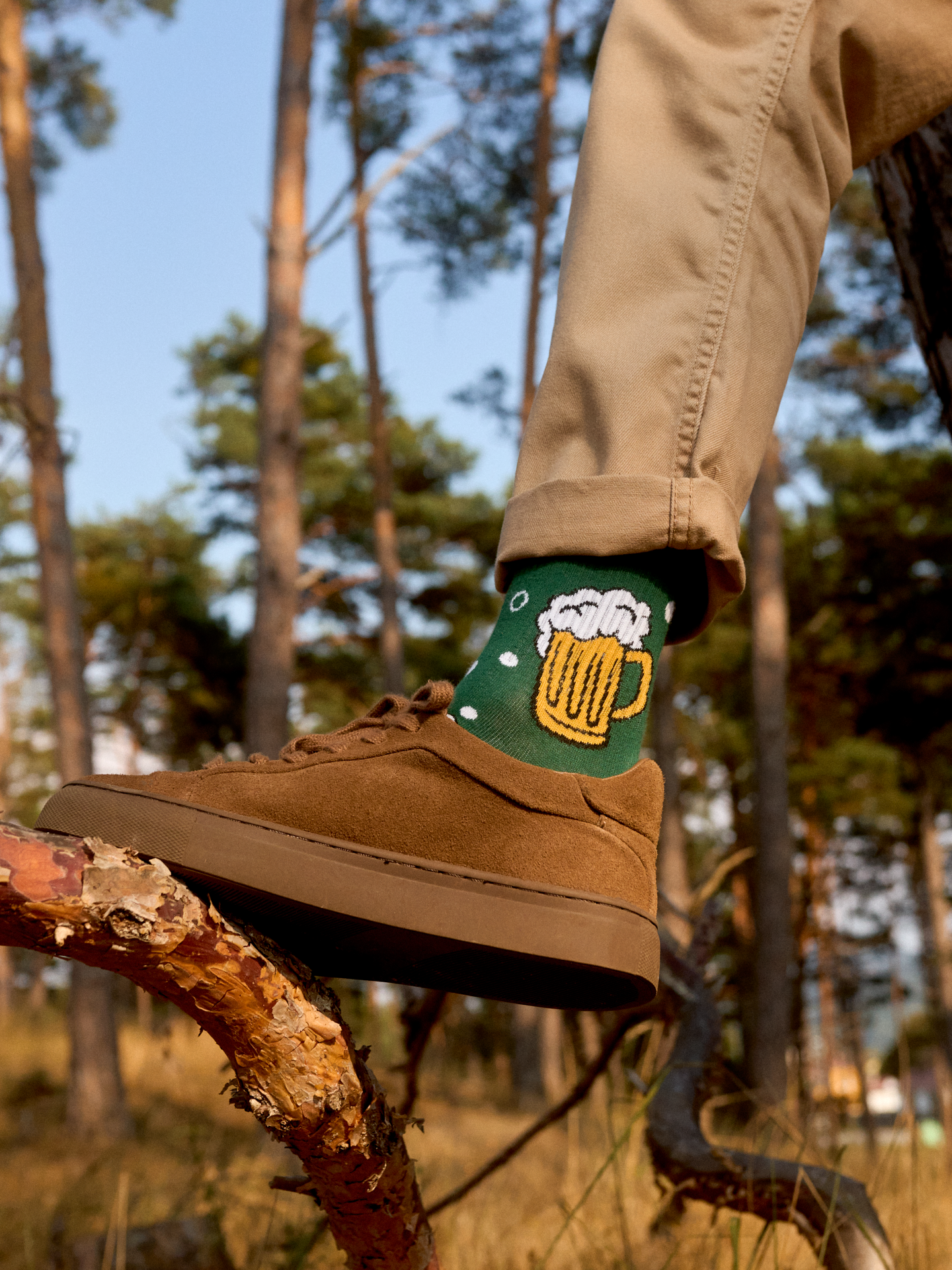 Calcetines de deporte alegres Cerveza y burbujas