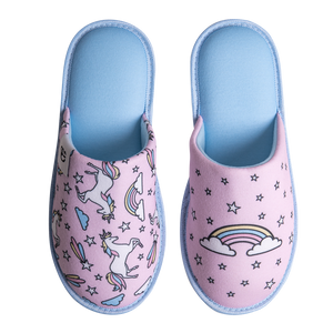 Pantuflas alegres Unicornio arcoíris