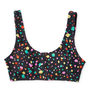 Top alegre de bikini deportivo Gotas de colores