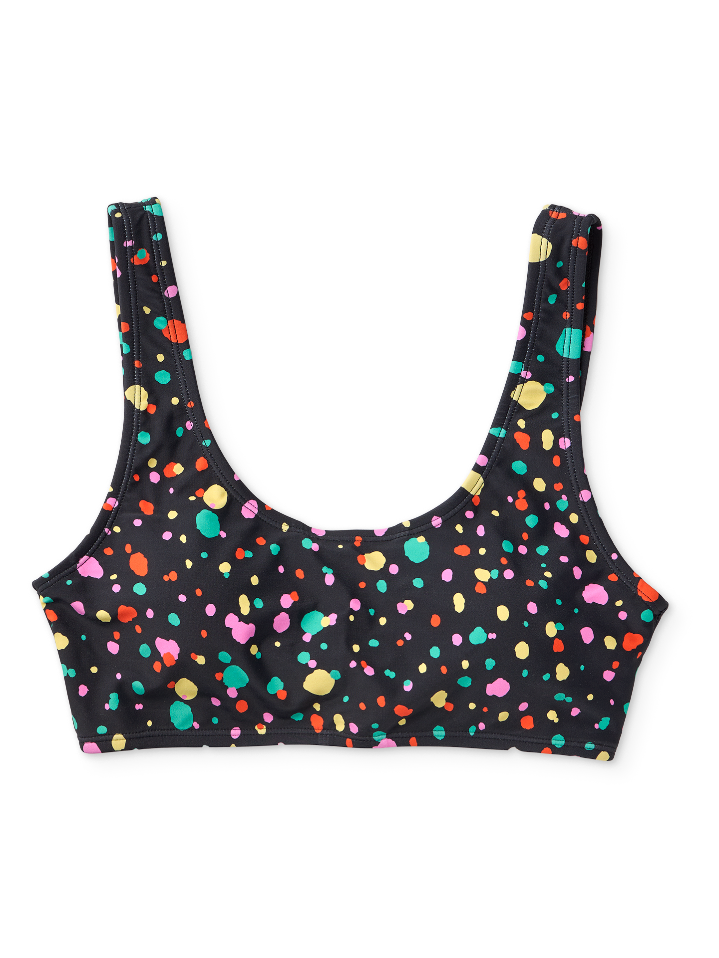 Top alegre de bikini deportivo Gotas de colores