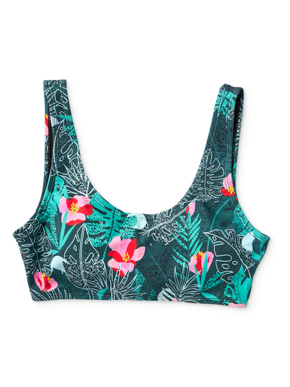 Top alegre de bikini deportivo Selva tropical