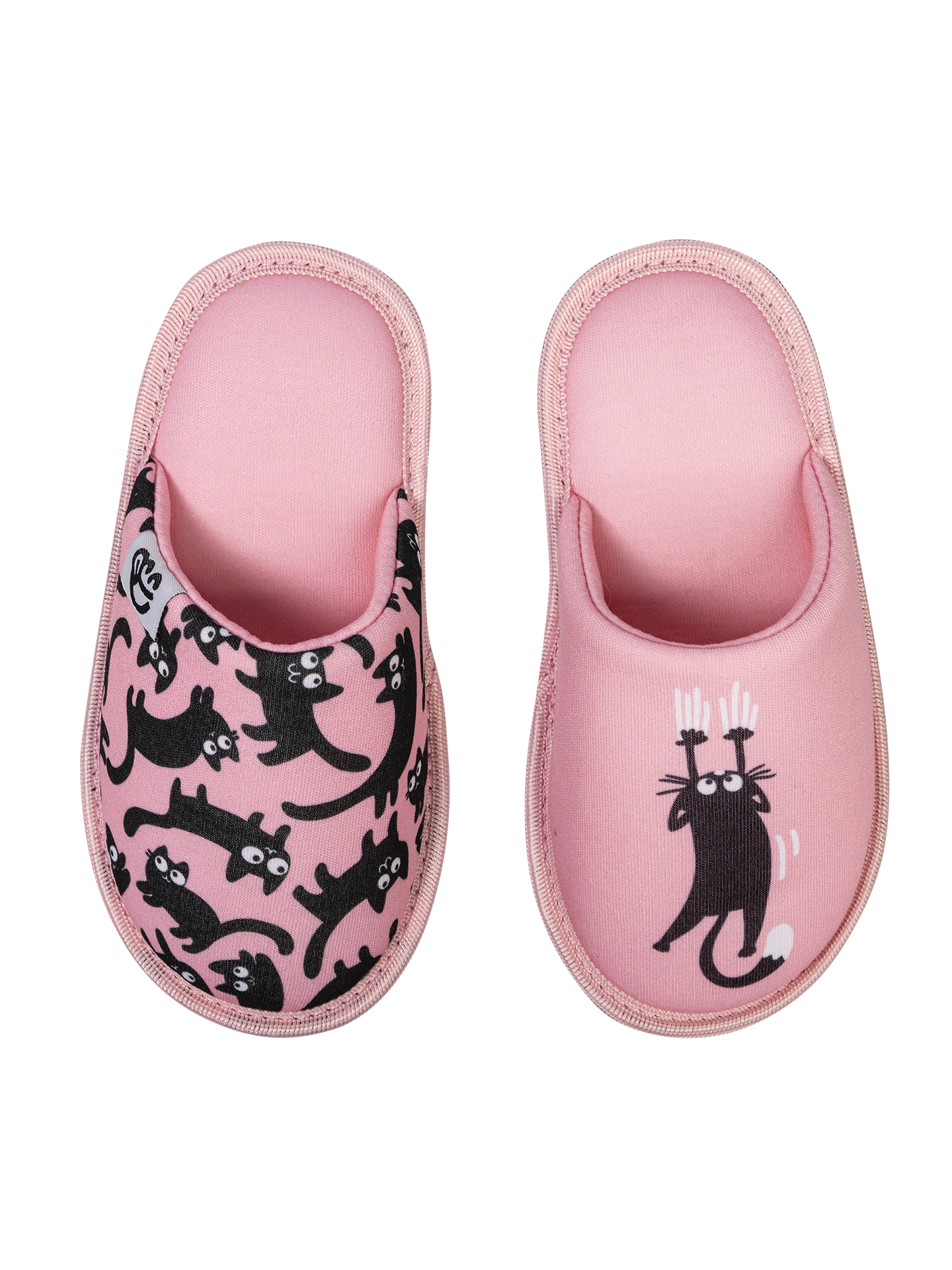 Pantuflas infantiles alegres Gatos rosas