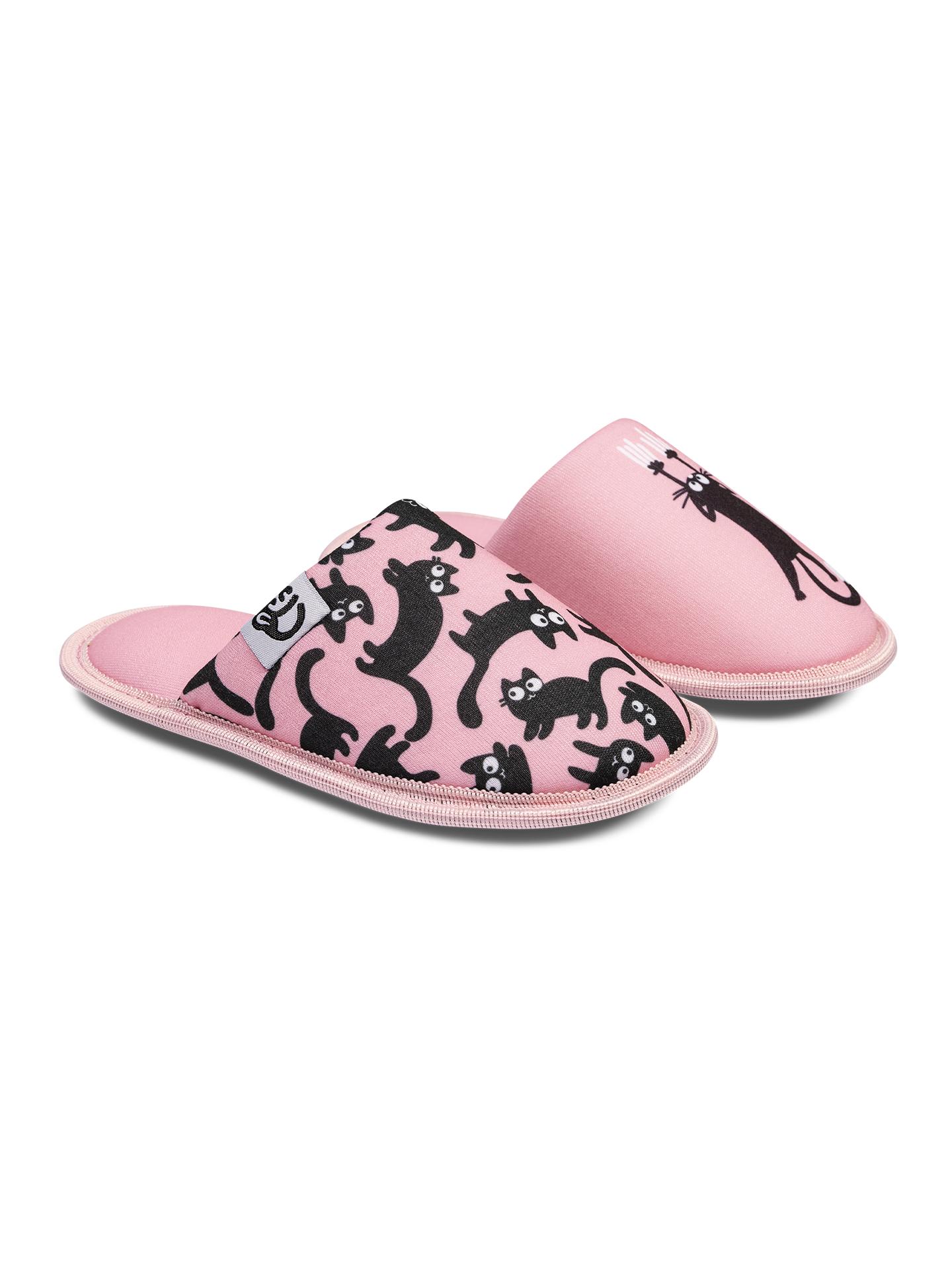 Pantuflas infantiles alegres Gatos rosas