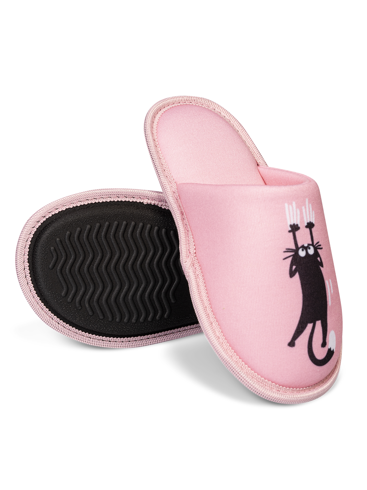 Pantuflas infantiles alegres Gatos rosas