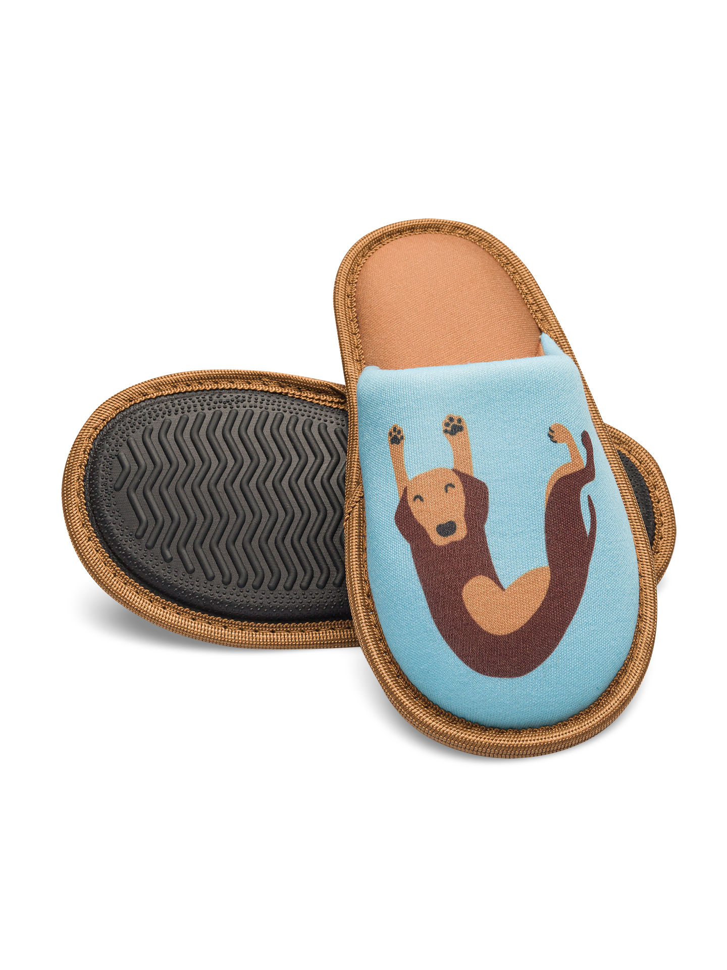 Pantuflas infantiles alegres Perro salchicha