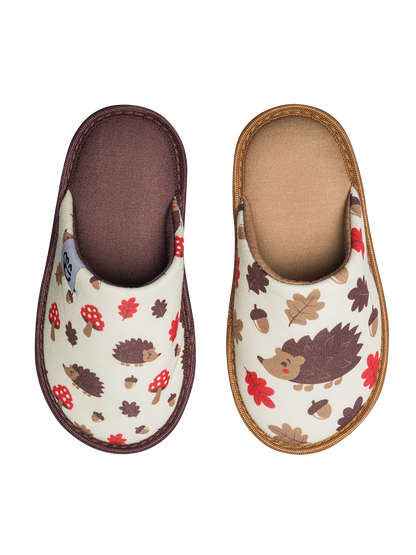 Pantuflas infantiles alegres Erizo del bosque