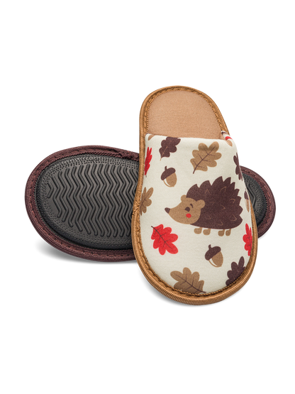 Pantuflas infantiles alegres Erizo del bosque