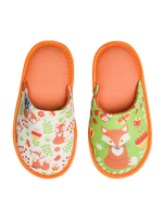 Pantuflas infantiles alegres Zorro y mariposas