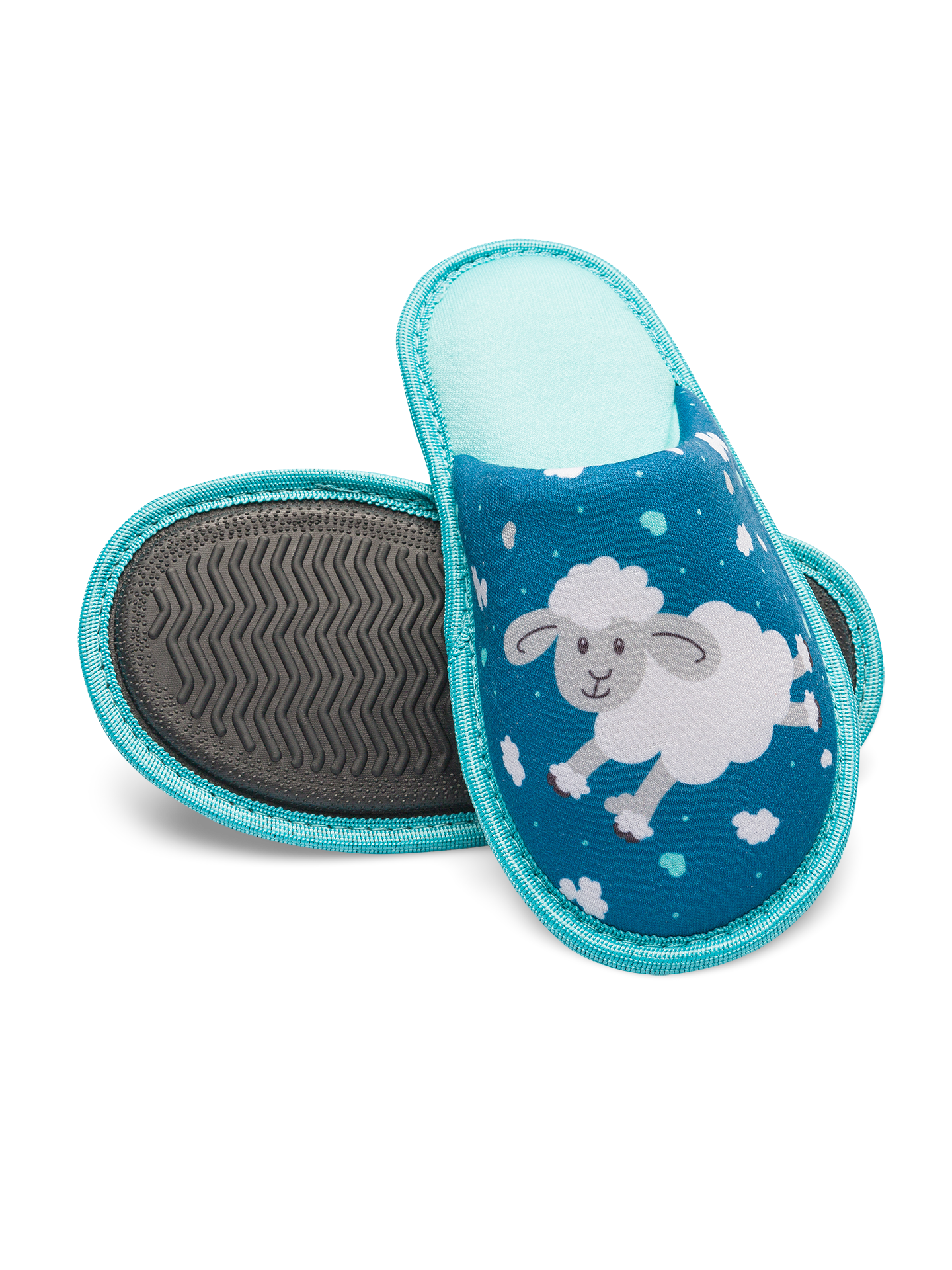 Pantuflas infantiles alegres Ovejas y nubes