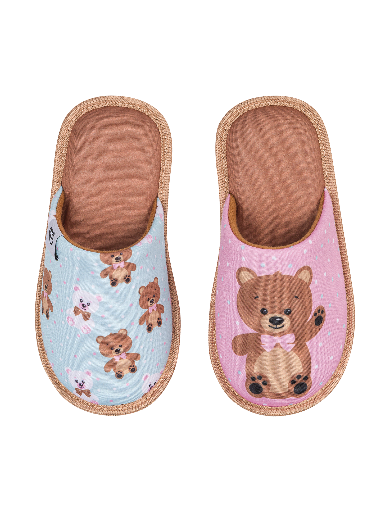 Pantuflas infantiles alegres Oso de peluche