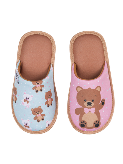 Pantuflas infantiles alegres Oso de peluche