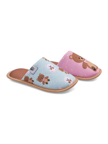 Pantuflas infantiles alegres Oso de peluche