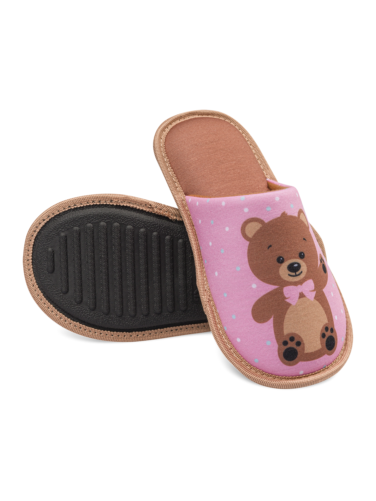 Pantuflas infantiles alegres Oso de peluche