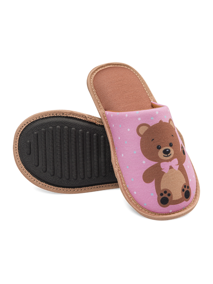 Pantuflas infantiles alegres Oso de peluche