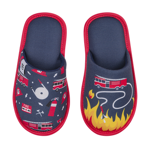 Pantuflas infantiles alegres Bombero